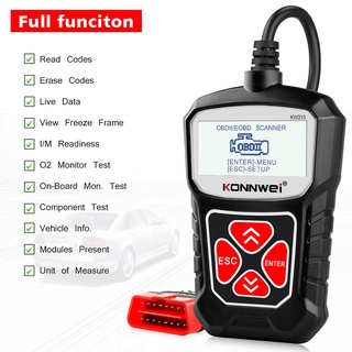 Konnwei kw310 obd2 เครื่องสแกนเนอร์วินิจฉัยรถยนต์ ภาษารัสเซีย pk elm327 2 ชิ้น