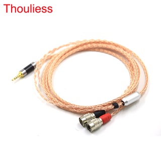 สายสัญญาณเสียง 2.5 3.5 4.4 มม. 4 พิน XLR Balanced 8 แกน สายอัพเกรดหูฟัง สําหรับ Mr ลําโพง Ether Alpha Dog