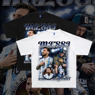 เสื้อยืดสุดเท่ใหม่ เสื้อยืดแขนสั้น ทรงหลวม ลาย Messi แฟชั่นฤดูร้อน สไตล์เรโทร สําหรับผู้ชาย 2022Sto5XL