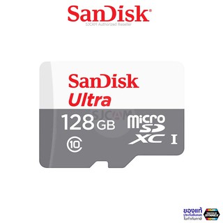 SanDisk Ultra Micro SD Card Class10 128GB SDXC 100MB/s (SDSQUNR-128G-GN6MN) เมมโมรี่ โทรศัพท์ แท็บเล็ต ประกันSynnex7ปี