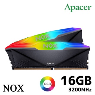 8GB / 16GB / 32GB (8GBx1)(8GBx2)(16GBx2) DDR4/3200 RAM PC (แรมพีซี) APACER NOX RGB ประกัน LT.