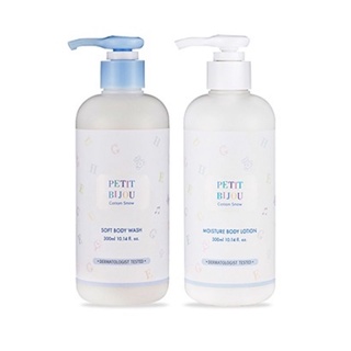 Etude House Petit Bijou Soft Body Wash 300ml / Petit Bijou Moisture Body Lotion 300ml - Cotton Snow