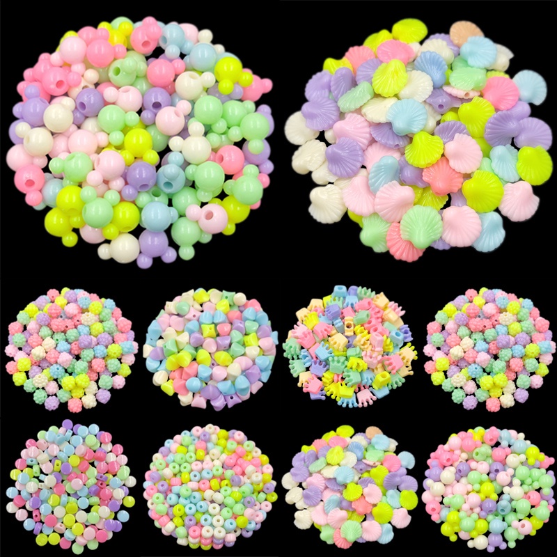 จี้ลูกปัด Diy สําหรับทําเครื่องประดับสีแคนดี้ 20/40 ชิ้น