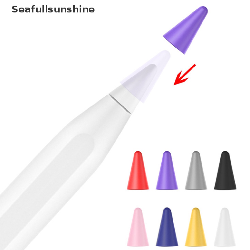 Seaf&gt; ปลอกหุ้มปลายปากกา สีสันสดใส สําหรับ Apple Pencil 1 2 Touch Screen 10 ชิ้น