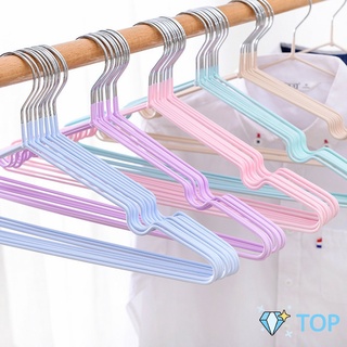 ไม้แขวนเสื้อ หุ้มยางกันลื่น แพค 10ชิ้น ส่งแบบสุ่มสี ไม่กินเนื้อที่ ไม้แขวนเสื้อ หุ้มยางกันลื่น ไม่หัก coat hanger