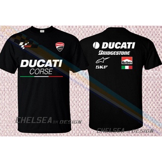 เสื้อยืดคอกลมcrew neckDucati Corse Performance superbike wbsk moto รีไซเคิล moto gp เสื้อยืดผู้ชาย 27dk6 plus ขนาด class