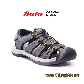 Bata บาจา ยี่ห้อ Weinbrenner รองเท้าลำลอง แบบรัดส้น สมบุกสมบัน ปรับขนาดได้ สำหรับผู้ชาย รุ่น Miami สีเทา 8592051