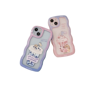 Ready Stock  OPPO A17 A16 A77 A15 A57 A94 A95 A93 A76 A96 A55 A54 A53 A5 A9 A32 A33 A31 A5S Reno 5 6 7 Pro F9 F11 Cute ice cream Soft TPU Phone Case Shockproof Candy Color Wavy Edge Case