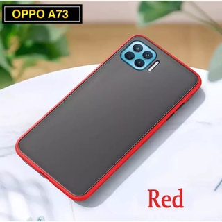 [ส่งจากไทย] เคสกันกระแทก ปุ่มสีผิดด้าน OPPO A73 เคสโทรศัพท์ ออฟโป้ ขอบนิ่มหลังแข็ง เคส