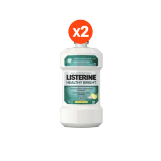 ลิสเตอรีน น้ำยาบ้วนปาก เฮลตี้ ไบรท์ 750มล. แพ็คคู่ Listerine mouthwash Healthy bright 750ml. Twinpack