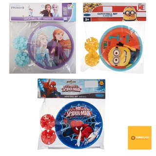 Mesuca ชุดปาบอล จับบอล มหาสนุก Frozen, Spider-man and Minions Catch ball Set ของแท้