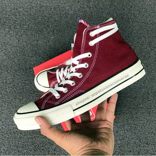 CONVERSE รองเท้าส้นสูง ลาย 70S MAROON ALL STAR CHUCK TAYLOR