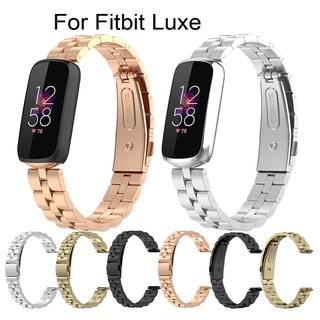 For Fitbit Luxe Strap Metal Stainless Steel Classic Replacement Strap For Fitbit Luxe Bracelet Adjustable Loop Replacement Watchband