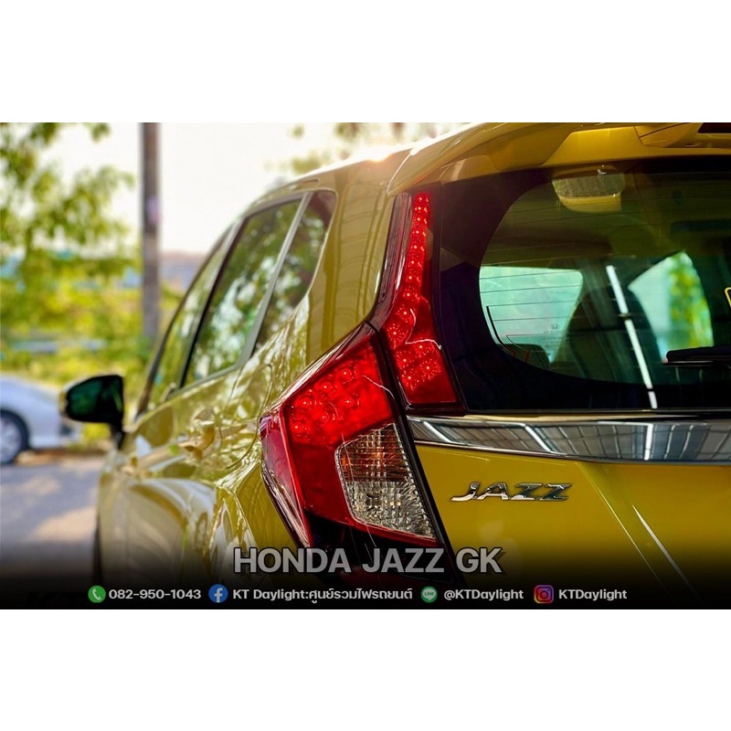 สินค้าพรีออเดอร์รอ15วัน เสาไฟท้าย LED Honda Jazz 2014-2020(มีวิธีติดตั้งให้) ทับทิมJazz ไฟเสาJazz ไฟทับทิม Jazz