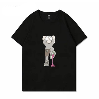 Uniqlo Kaws X Sesame Street เสื้อยืดแขนสั้น ผ้าฝ้าย พิมพ์ลาย ทรงหลวม สําหรับผู้ชาย และผู้หญิงp6,