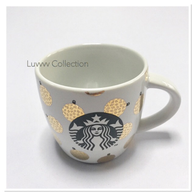 Starbucks Gold ornament demi mug Thailand 89ml