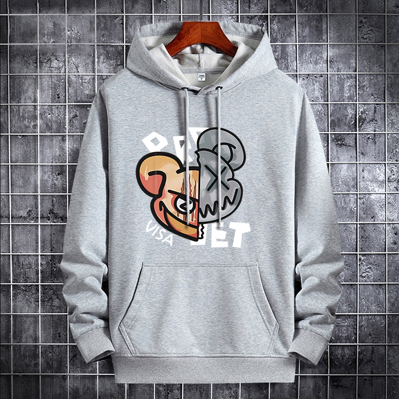 L293เสื้อฮู้ดแขนยาวใส่ได้ทั้งชายและหญิง เสื้อแฟชั่นลายการ์ตูนน่ารัก