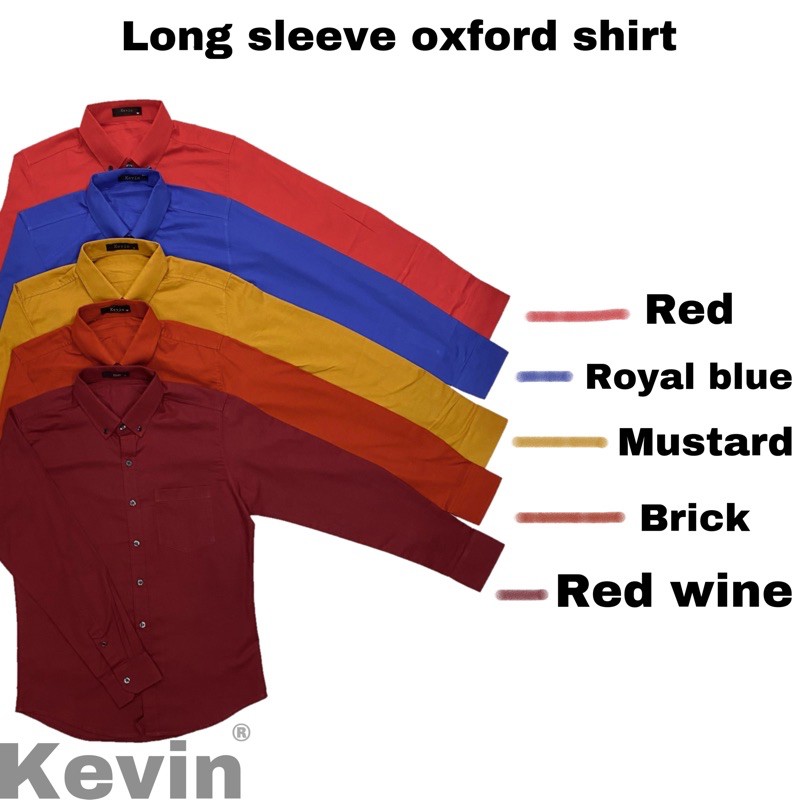 เสื้อเชิ้ตแขนยาวผ้าอ๊อกฟอร์ดM-4XL Long​ sleeve ​oxford​ shirt​