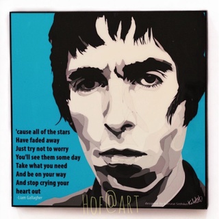 Liam Gallagher เลียม กัลลาเกอร์ Oasis โอเอซิส  รูปภาพ​ติดผนัง pop art กรอบรูป แต่งบ้าน ของขวัญ รูปภาพ โปสเตอร์