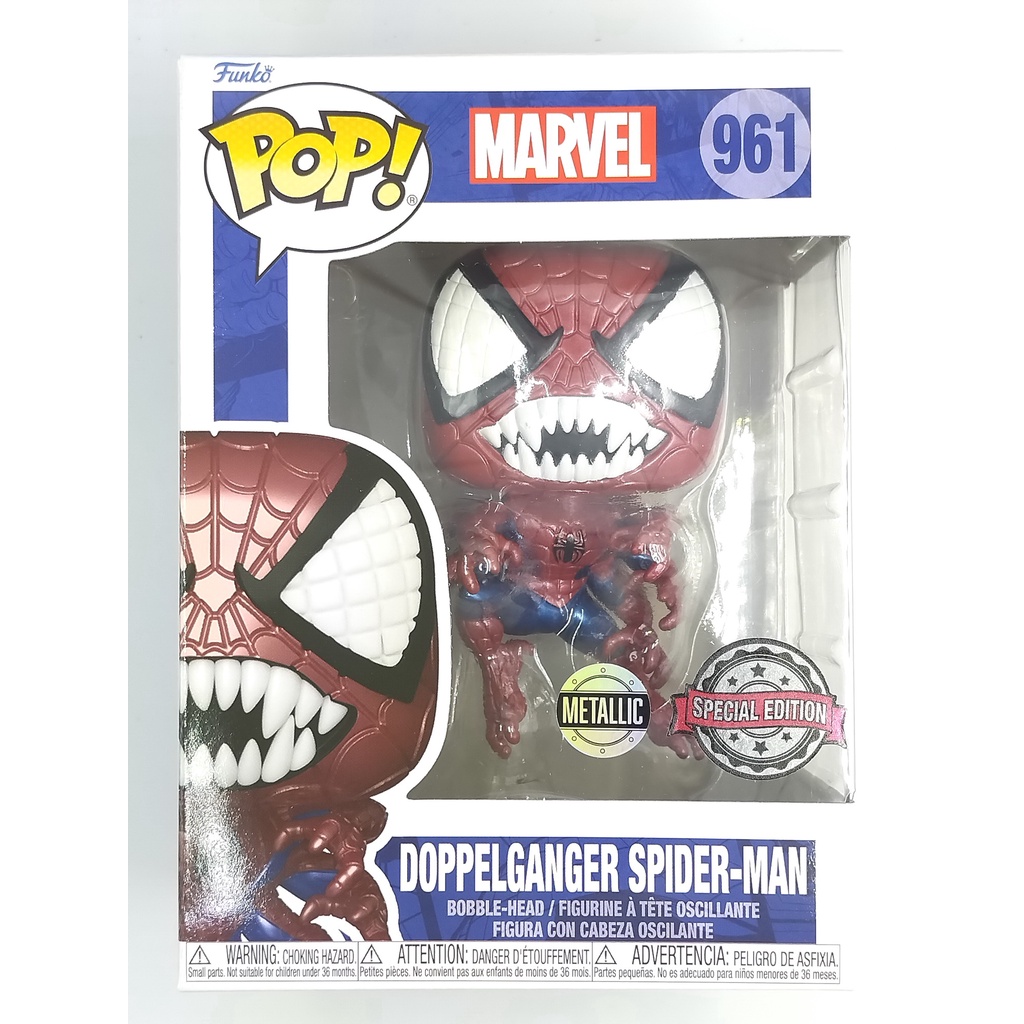 Funko Pop Marvel - Doppelganger Spiderman [ Metallic ] : 961 (กล่องมีตำหนินิดหน่อย) แบบที่ 2