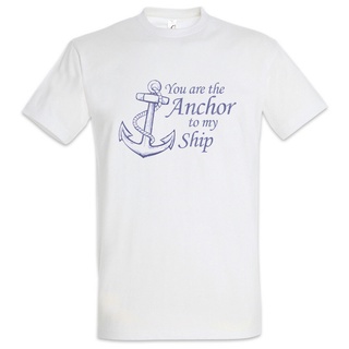 T-shirt  เสื้อยืดลําลอง แขนสั้น คอกลม พิมพ์ลาย You Are The Anchor To My Ship สําหรับผู้ชายS-5XL