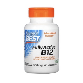 📮พร้อมส่ง🇺🇸Doctors Best, Best Fully Active B12, 1500 mcg, 60 Veggie Caps