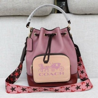 Coach JES DRAWSTRING BUCKET BAG IN COLORBLOCK WITH HORSE AND CARRIAGE (COACH 1899)IM/ROSE MULTI