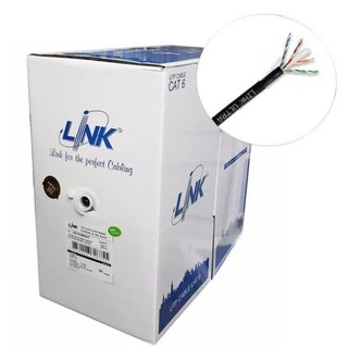 LINK (สายแลนนอกอาคาร) รุ่น US-9106OUT-1 CAT6 UTP (100เมตร/BOX หรือ 328ฟุต) OUTDOOR 23 AWG (600MHZ) (สีดำ) - ประกัน 30 ปี
