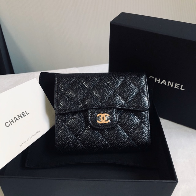 Used like new Chanel Tri fold Wallet GHW holo23