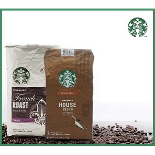 เมล็ดกาแฟ เม็ดกาแฟคั่ว STARBUCKS® FRENCH ROAST HOUSE BLEND Whole Bean Coffee Blend Bag