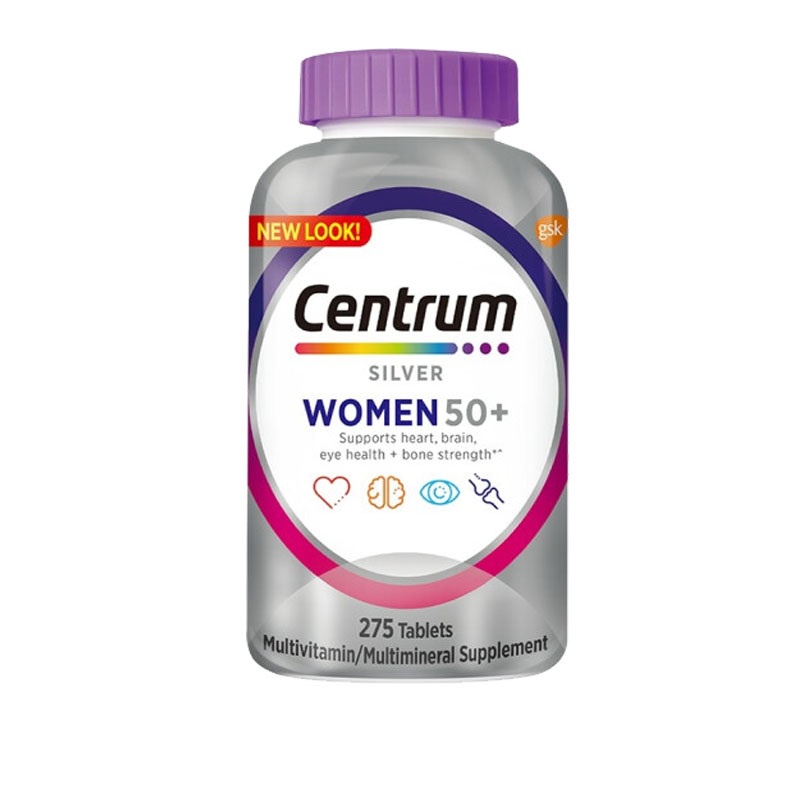 Centrum ผู้หญิง 50+ วิตามินรวม หลายแร่ อเมริกา Silver Women 50+ age Multivitamin 275 capsule