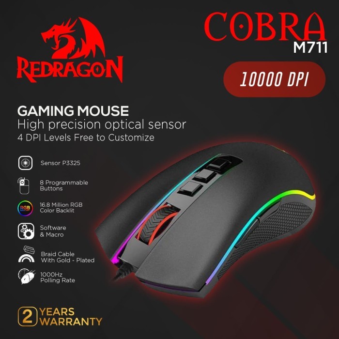 Redragon M711 Gaming Mouse RGB COBRA