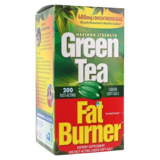 Green Tea Fat Burner 400mg Concentrate EGCG กรีนที แฟต เบิร์น 200 Softgel