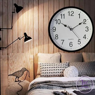 นาฬิกาแขวนทรงกลม10นิ้ว เสียงเงียบพิเศษ ดีไซน์มินิมอลเกรดพรีเมียม Silent Minimalist Wall Clock