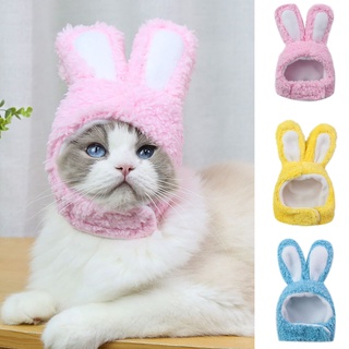 [Vip] Pet Hat Rabbit Shape Breathable Elastic Cute Cat Head Wear for Daily Life