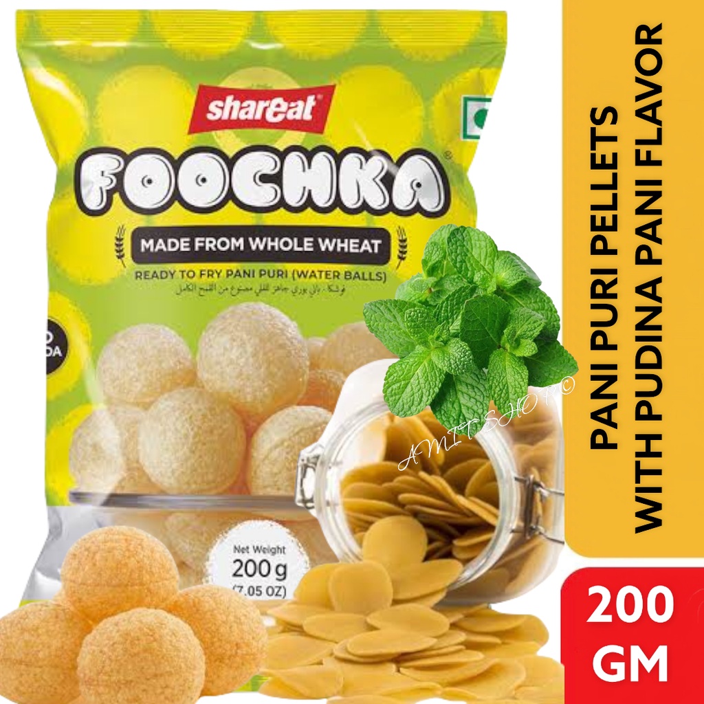 PANIPURI With MINT FLAVOUR 200g (Ready To Fry) แผ่นแป้งสําหรับทอด ขนมอินเดีย 200g