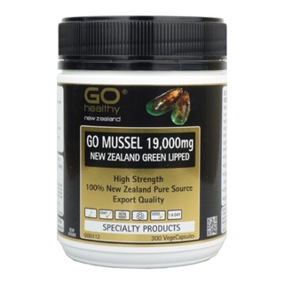 พร้อมส่ง หมดอายุ ปี 10/2025 Go Healthy Go Mussel 19,000mg New Zealand Green Lipped บรรจุ 300 เม็ด