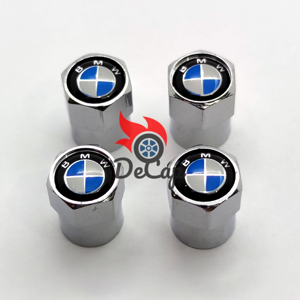 จุกลม ยางรถยนต์ พร้อมโลโก้ บีเอ็ม BMW 1 ชุด (4 อัน) Car Tire Valve