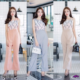 GN7980 Jumpsuit ชุดจั้มสูทแขนกุด