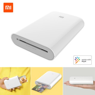 xiaomi zink เครื่องพิมพ์ภาพแบบพกพา 400 dpi กับ diy share 500 mah