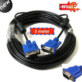 สายต่อจอ Monitor สายต่อจอคอมพิวเตอร์ VGA CABLE M/M 5M งานดี RGB 5M