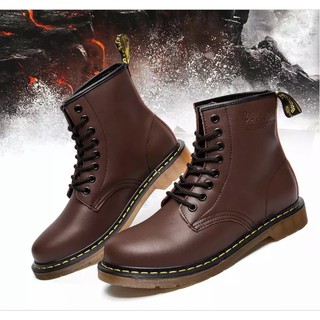 รองเท้าบู๊ทส์ Martin แฟชั่นสำหรับผู้ชาย 350-46 DR Martin boots รองเท้าโลฟเฟอร์หนัง สีดำ สำหรับผู้ชาย