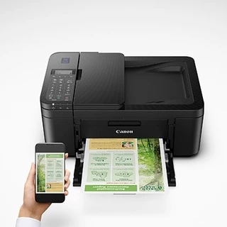 Printer เครื่องปริ้นเตอร์ Canon PIXMA E4570 AIO Wi-Fi มีหมึกแท้ 1 ชุด พร้อมใช้งาน [ประกันศูนย์ 1 ปี]