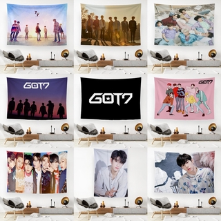 2021 ใหม่ GOT7 กลุ่มผู้ชายพรมภาพแฟนสาวสนับสนุนของขวัญห้องนอนพื้นหลังผ้าตกแต่งผนังศิลปะ