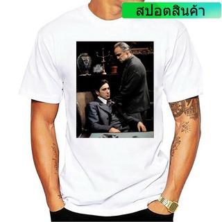 เสื้อยืด พิมพ์ลาย Marlon Brandon Al Pacino The Godfather สําหรับผู้ชาย