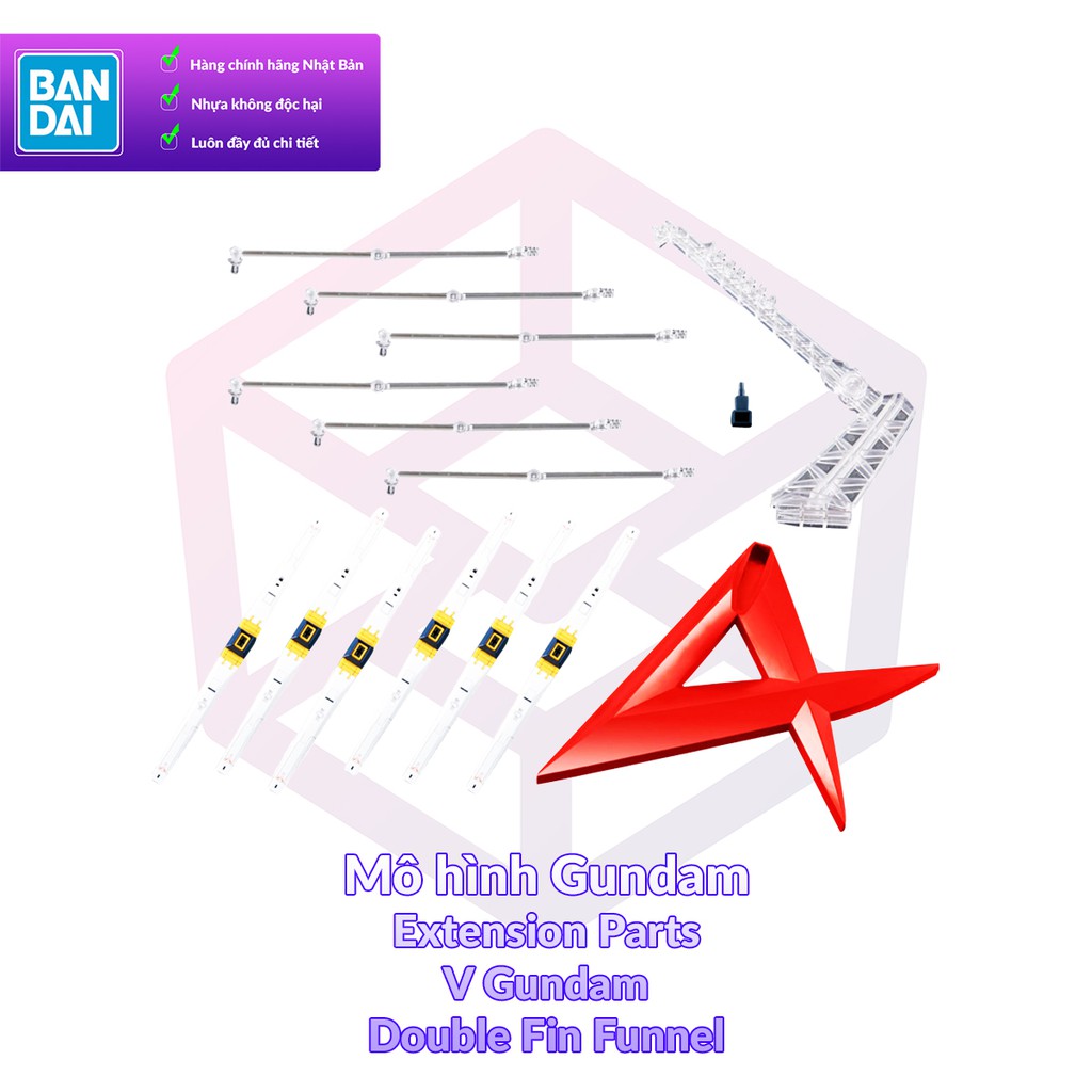 กันดั้มอุปกรณ์เสริมรุ่น P-Bandai RG Extension Parts สําหรับ (V) Nu Gundam Double Fin Funnel 1/144 MS