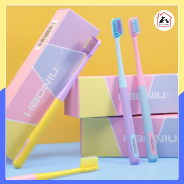 แปรงสีฟัน ขนนุ่ม สีสันน่ารัก สำหรับสุนัข และ แมว (ไม่มีกล่อง)
