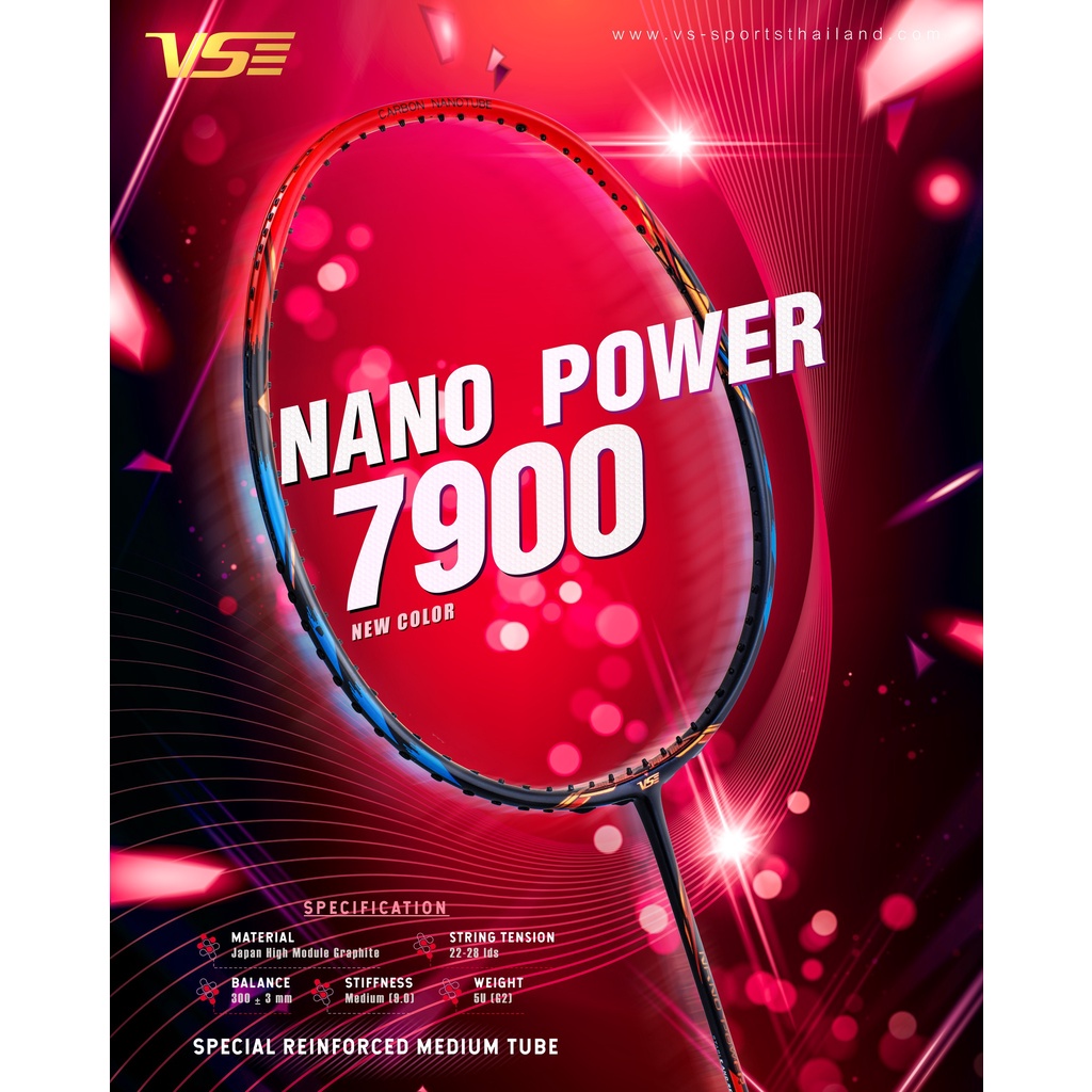 Badminton 1390 บาท (ใส่โค้ด DAY315VG ลด 70.- ไม่มีขั้นต่ำ)ไม้แบดมินตัน VENSON รุ่น NANO POWER 7900 Sports & Outdoors