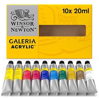 Winsor and Newton 60-Milliliter Galeria Acrylic Paint 10 Tube Set 2190525