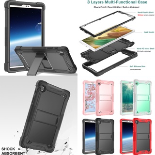 Shockproof Case Samsung Galaxy Tab A7 Lite 8.7 inch 2021 T220/T225 Tab A7 10.4 2020 T500/T505 Tab A8 10.5 X200/X205 2021 3 Layers Protection with Stand Heavy Duty Rubber Hybrid High Impact Drop Rugged Full Body Tablet Protective Case Cover